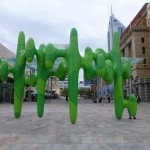 Cactus sculpture, "Grow Your Own," on the way to the GPO