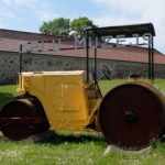 Road roller welcomes us to Latvian Road Museum
