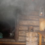 Interior, smoke sauna